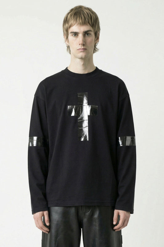 Vetements Taped Long Sleeve in Black