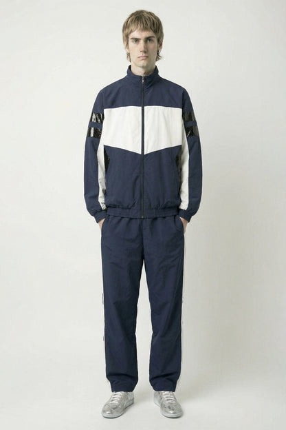 Vetements Taped Tracksuit Pants in Blue full look
