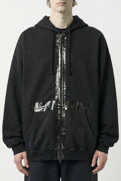 Vetements Taped Zip-Up Hoodie in Black – Antidote Fashion and