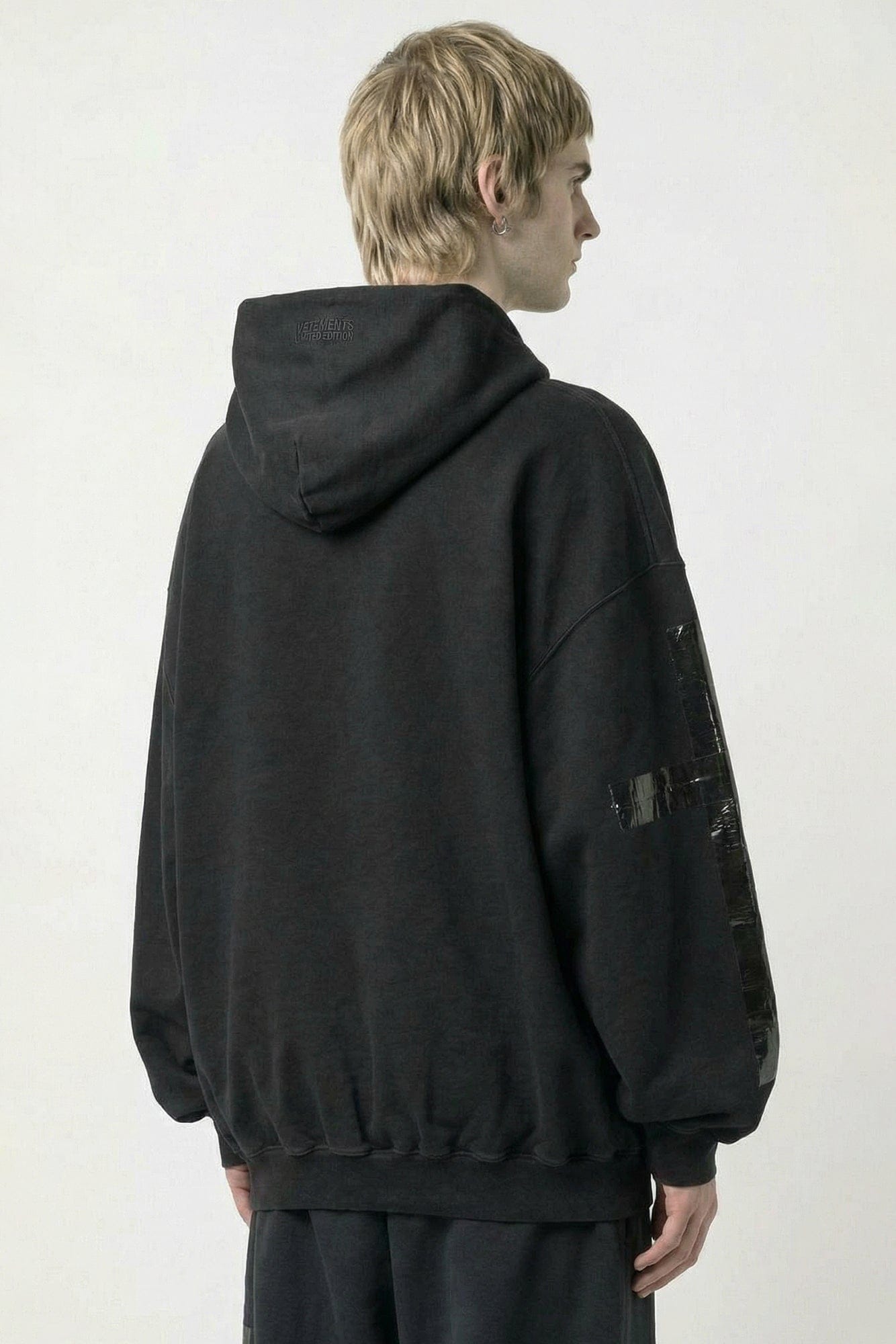 Vetements Taped Zip-Up Hoodie in Black