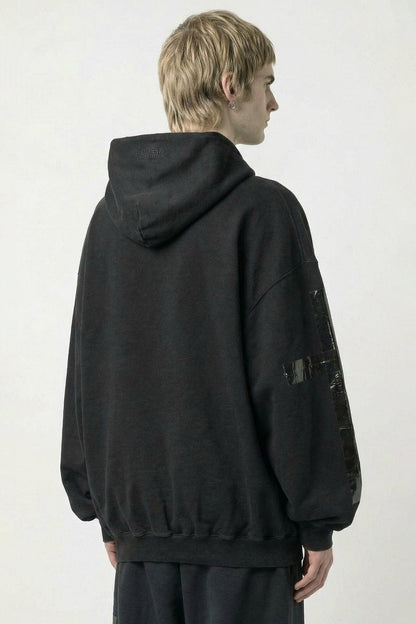 Vetements Taped Zip-Up Hoodie in Black