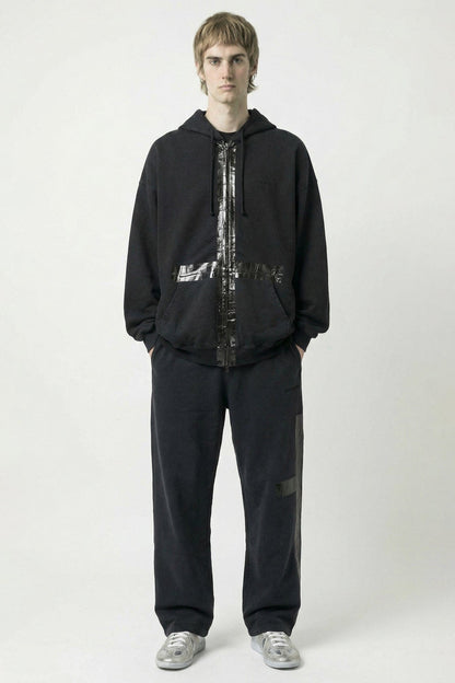 Vetements Taped Zip-Up Hoodie in Black