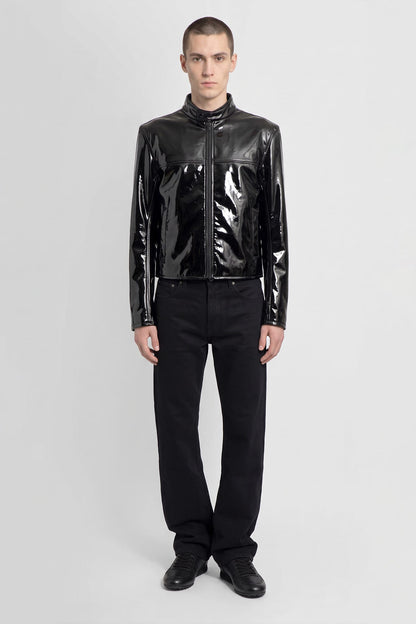 Vetements Boxy Moto Shiny Leather Jacket full look