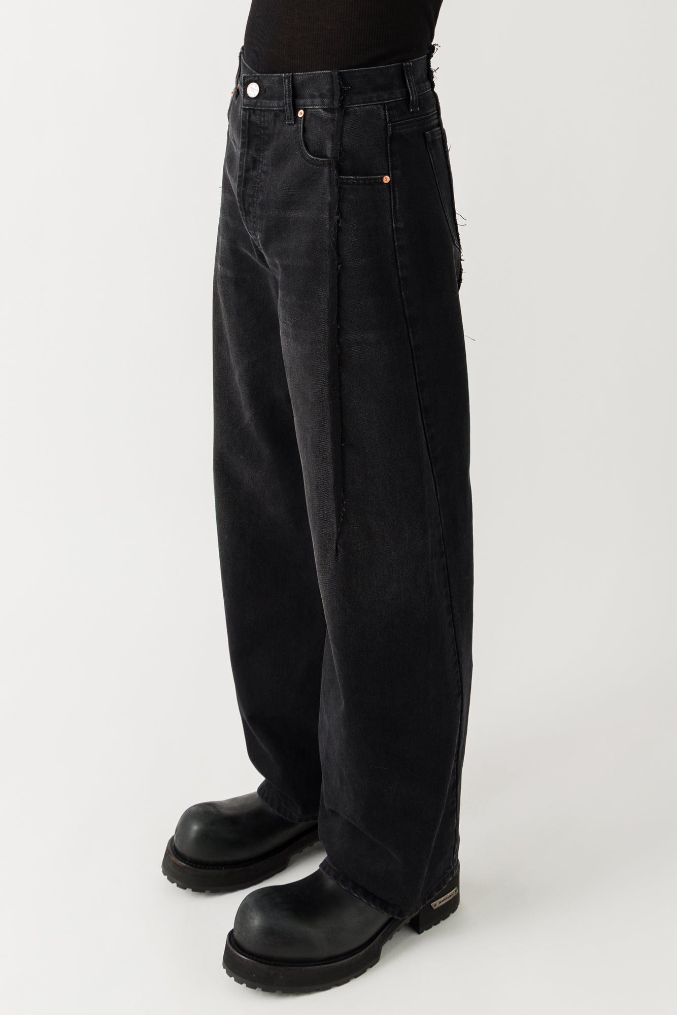 Vetements Cut Reconstructed Jeans side