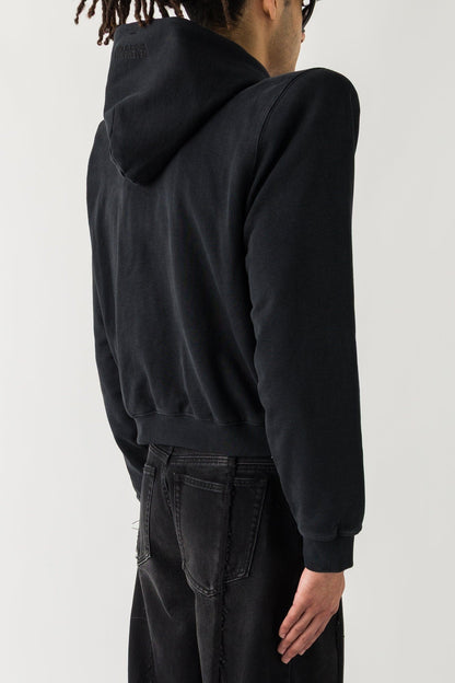 Vetements Logo Extreme Shoulder Fitted Zip-Up Hoodie back