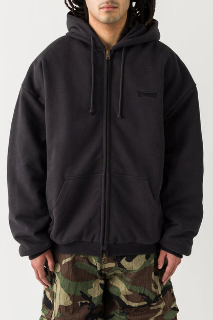 Vetements Puffed Oversized Zip Up Hoodie