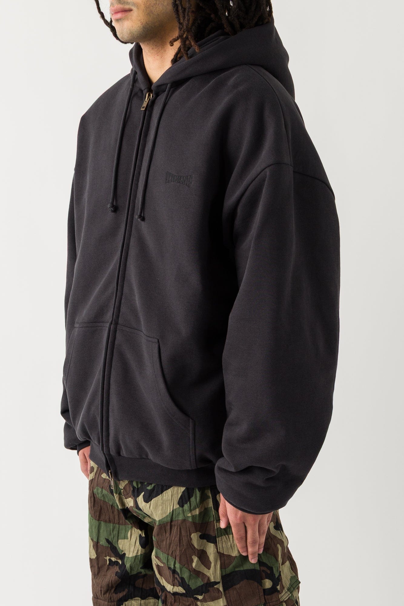 Vetements Puffed Oversized Zip Up Hoodie side