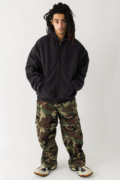 Vetements Puffed Oversized Zip Up Hoodie full look