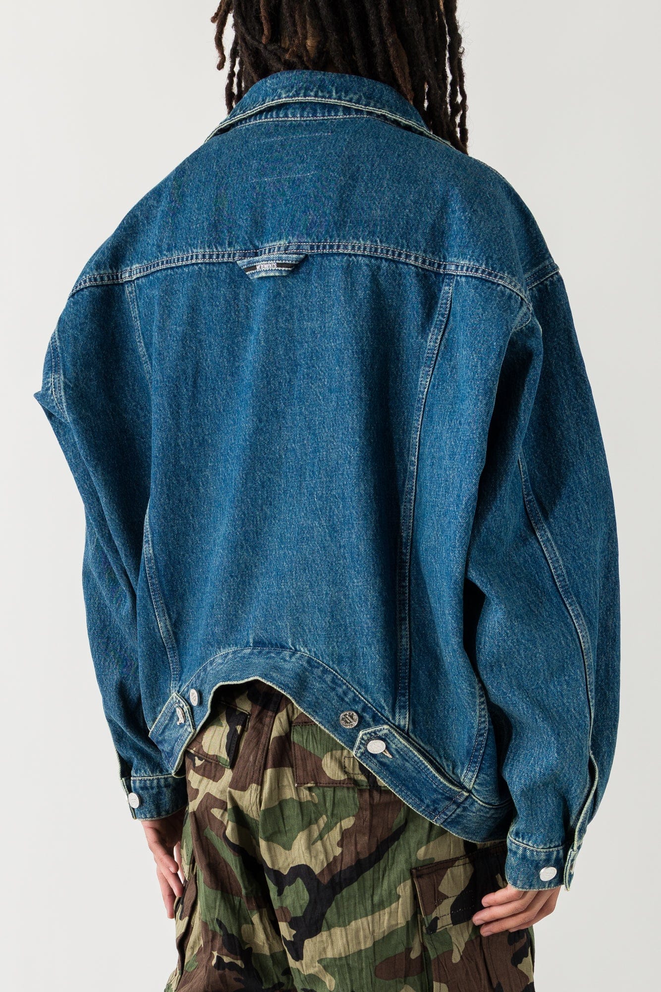 Vetements Upside Down Denim Jacket back