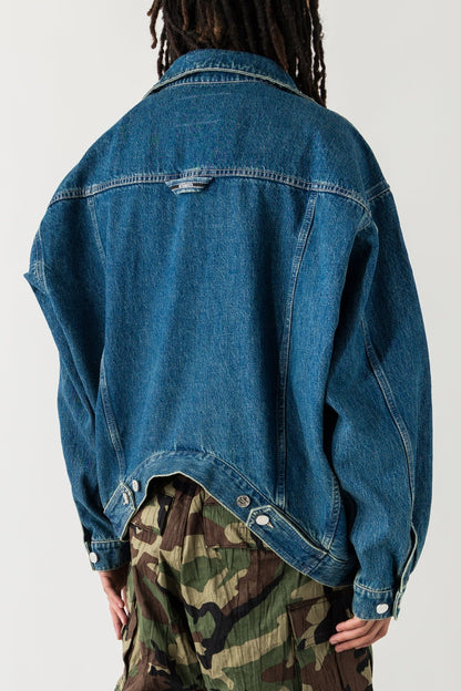 Vetements Upside Down Denim Jacket back