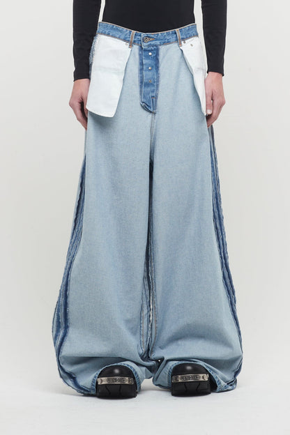 HOT Inside Out Jeans Out Of Style Vetements Inside-Out Baggy
