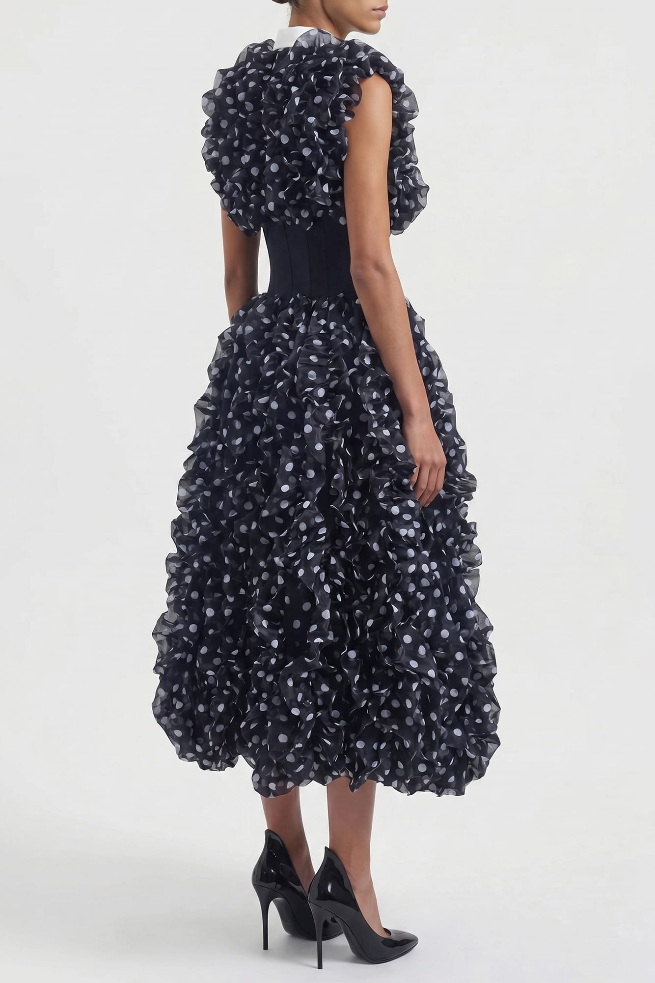 Viktor & Rolf Crinkle Maxi Dress in Polkadot SS26