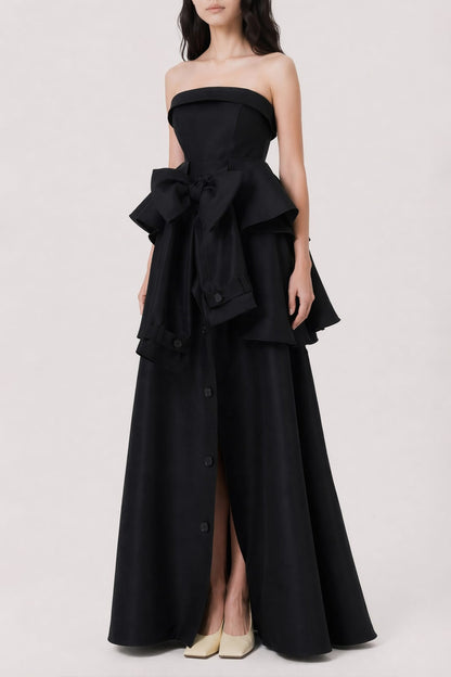 Viktor & Rolf Bow Drape Ball Gown in Black SS26 side