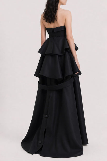 Viktor & Rolf Bow Drape Ball Gown in Black SS26 back