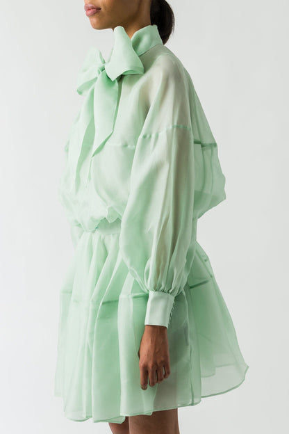 Viktor & Rolf Circle Mini Dress in Mint side