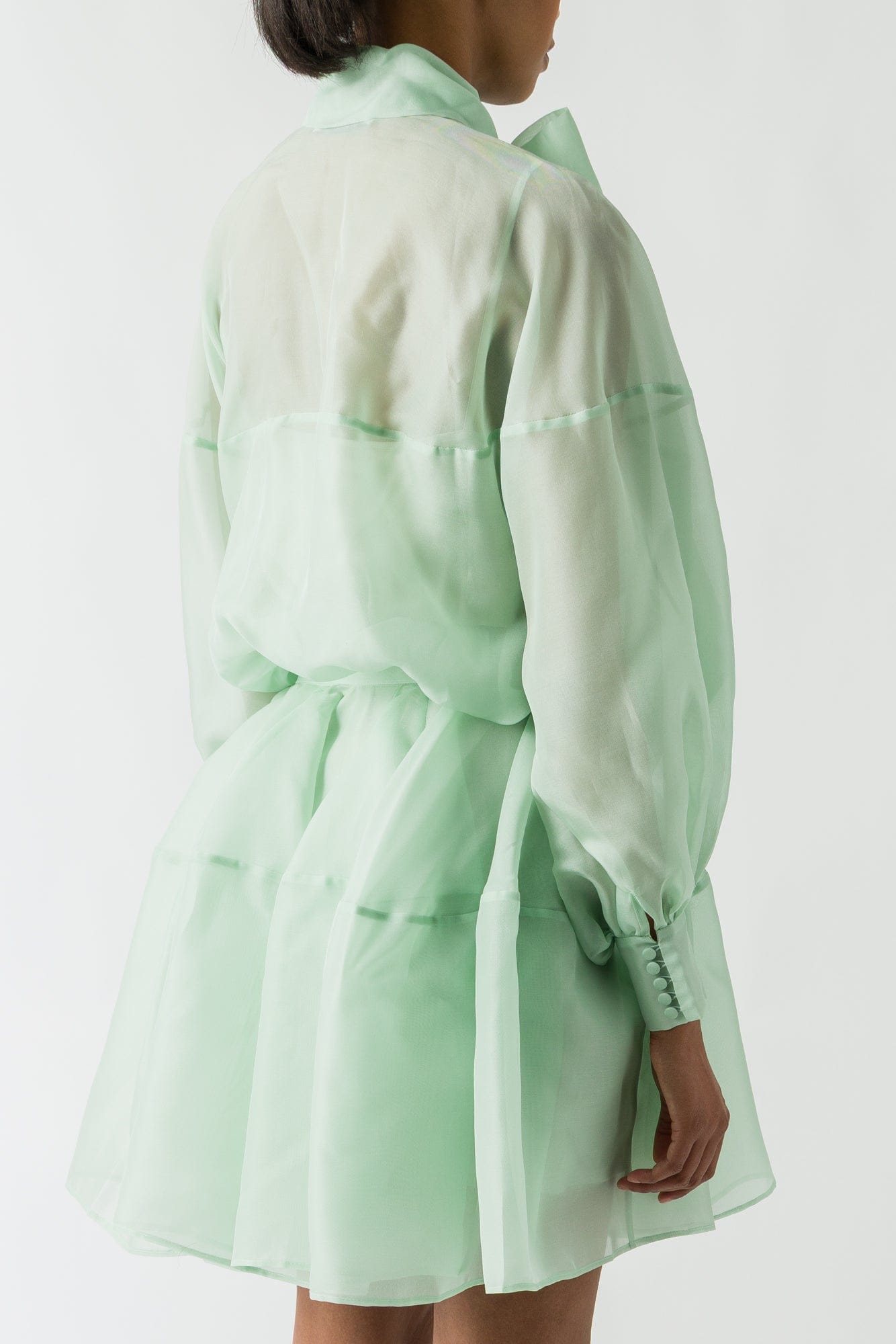 Viktor & Rolf Circle Mini Dress in Mint back