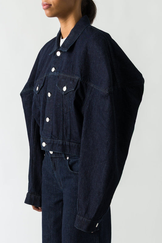 Viktor & Rolf Couture Square Shoulder Denim Jacket side