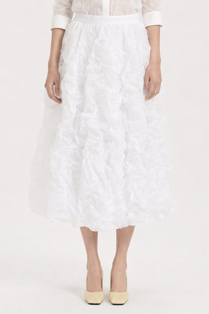 Viktor & Rolf Crinkle Skirt in White SS26