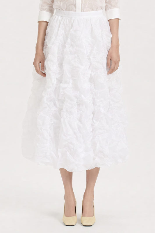 Viktor & Rolf Crinkle Skirt in White SS26