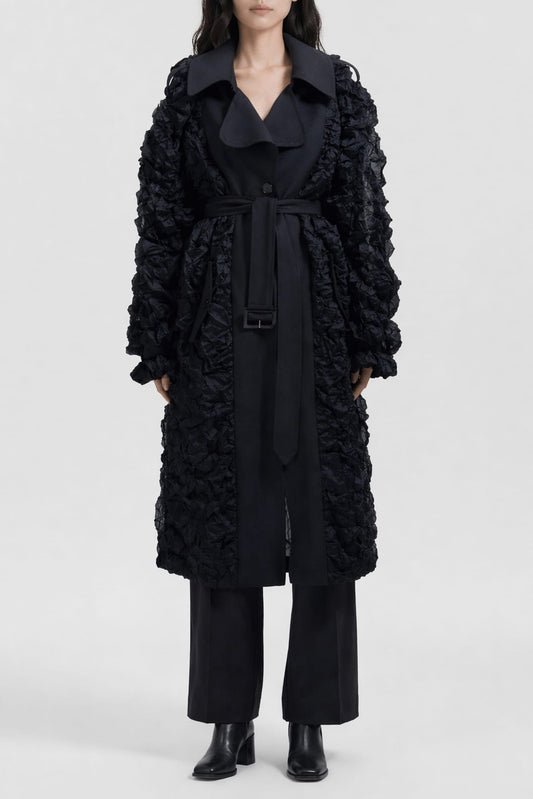 Viktor & Rolf Crinkle Trench in Black SS26