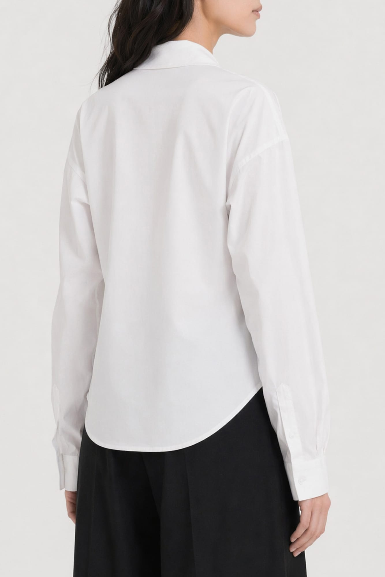 Viktor & Rolf Dragged Neck Shirt in White SS26