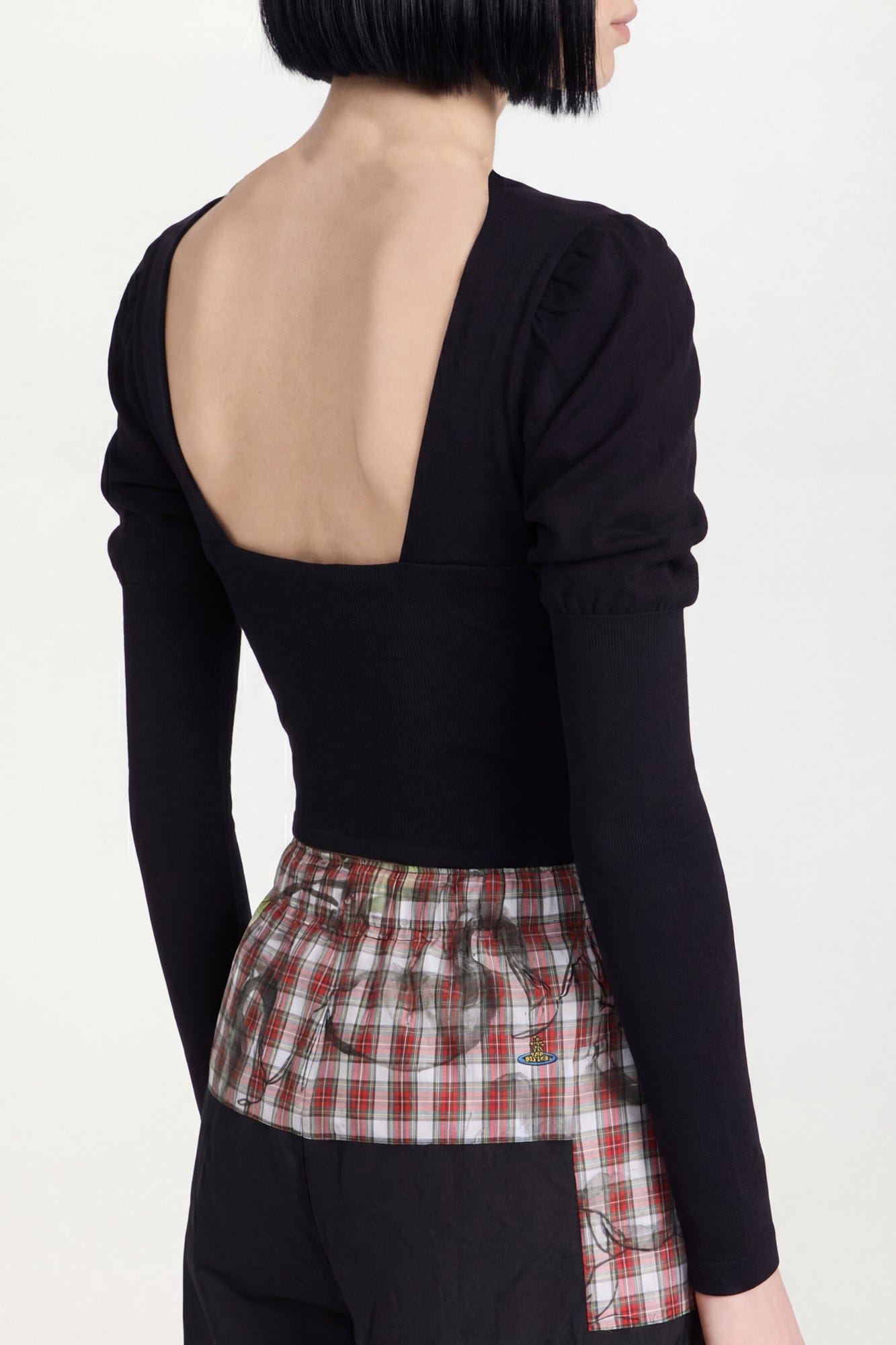 Vivienne Westwood Bea Corset Cardigan in Black back