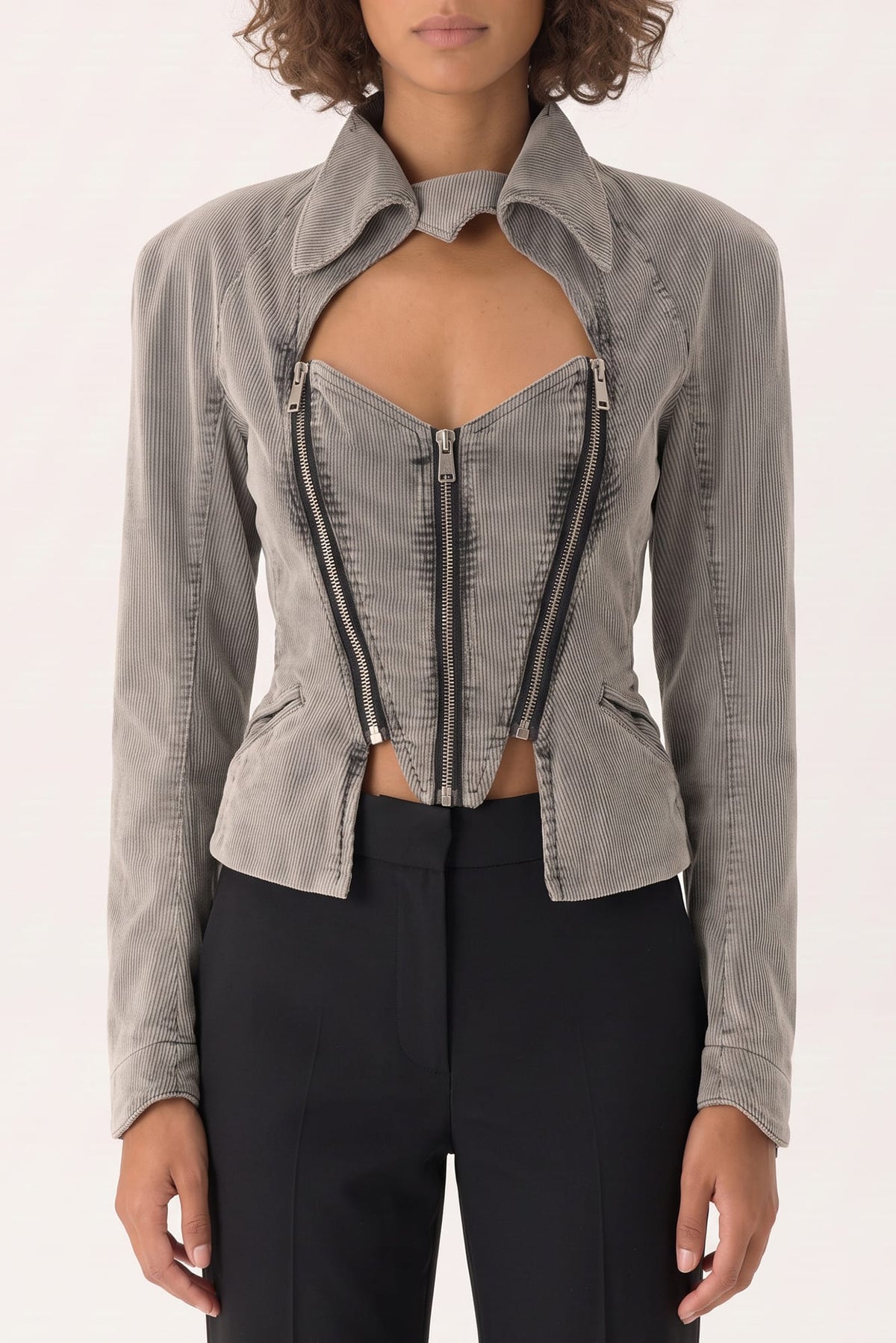 Vivienne Westwood Beetle Denim Jacket in Grey