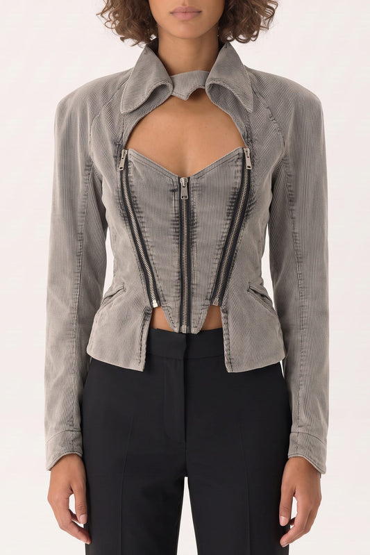 Vivienne Westwood Beetle Denim Jacket in Grey