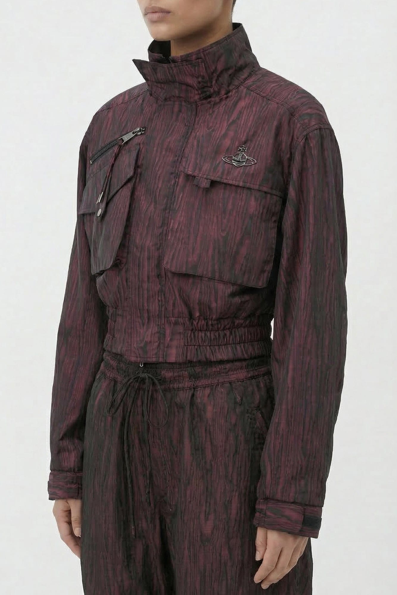 Vivienne Westwood Memphis Cropped Bomber in Bordeaux – Antidote