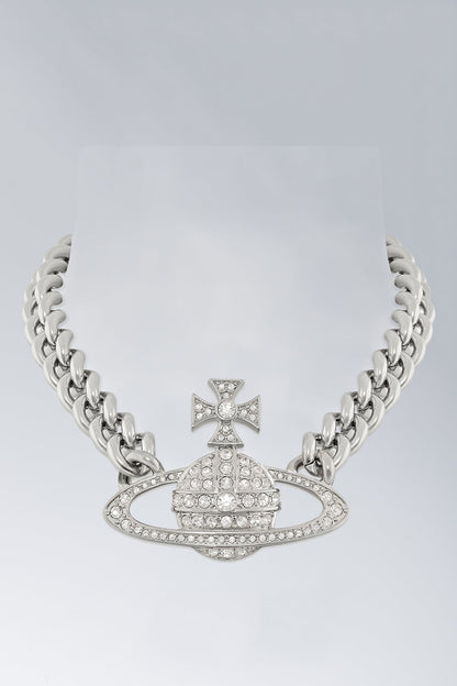 Vivienne Westwood Neysa Chain Necklace on neck