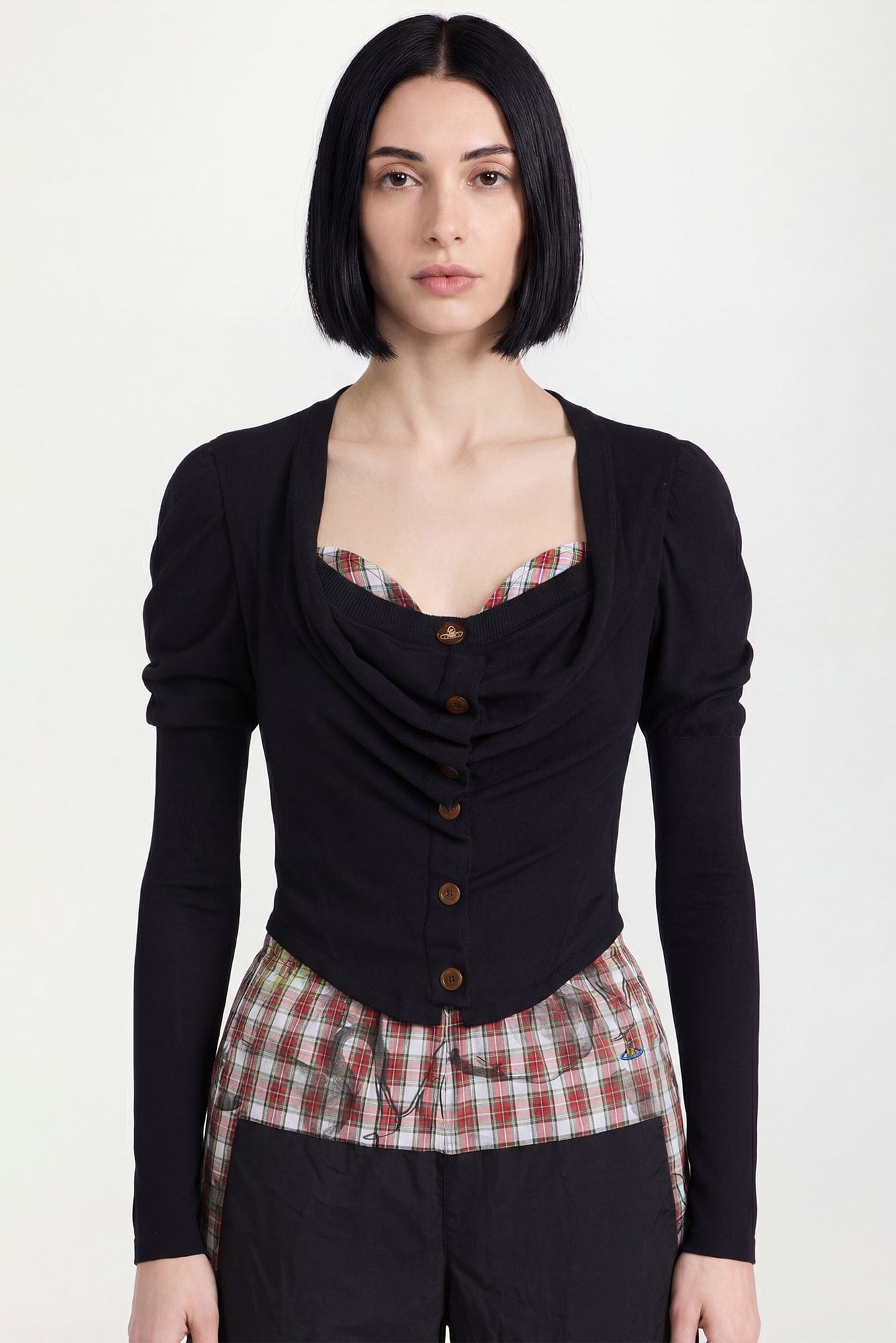 Vivienne Westwood Bea Corset Cardigan in Black