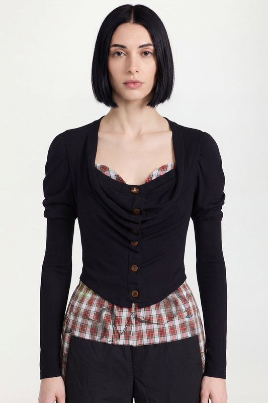 Vivienne Westwood Bea Corset Cardigan in Black