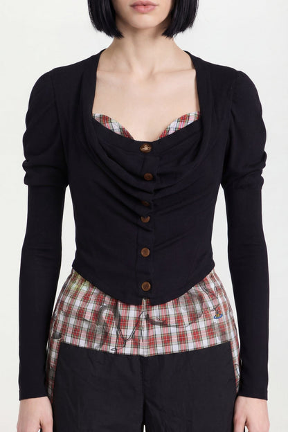 Vivienne Westwood Bea Corset Cardigan in Black