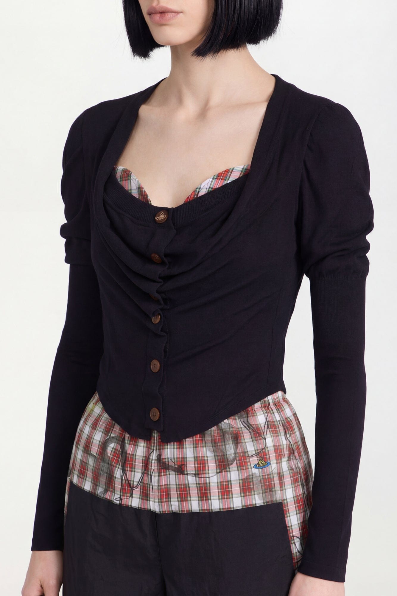 Vivienne Westwood Bea Corset Cardigan in Black