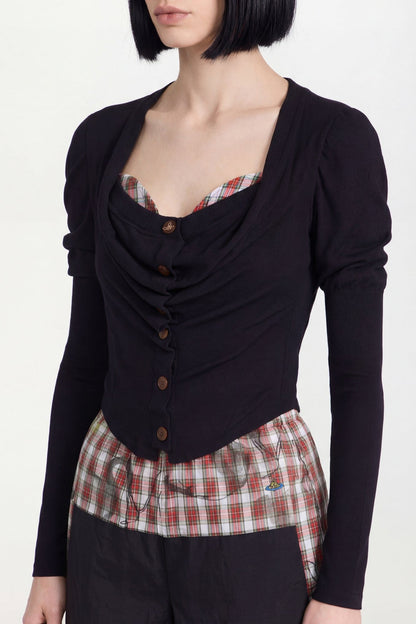 Vivienne Westwood Bea Corset Cardigan in Black side