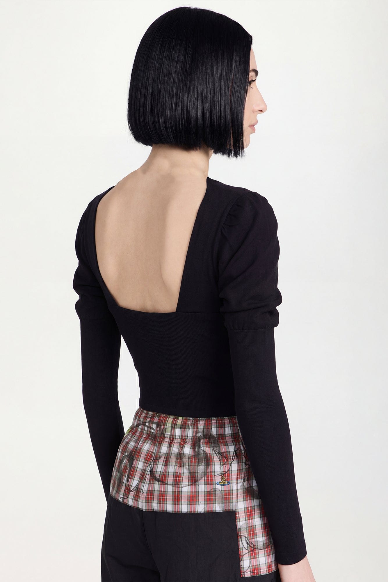 Vivienne Westwood Bea Corset Cardigan in Black back