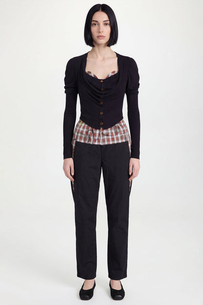 Vivienne Westwood Bea Corset Cardigan in Black full look