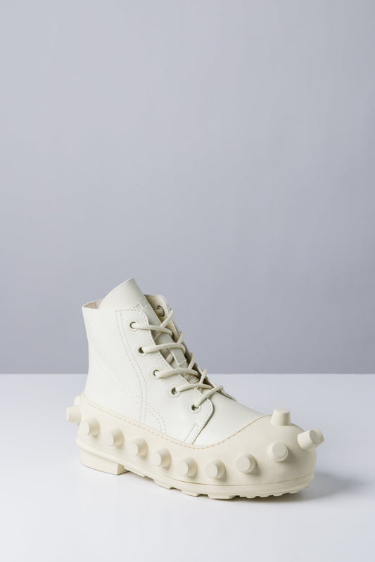 Walter Van Beirendonck Mid Boom Boots in Milk side