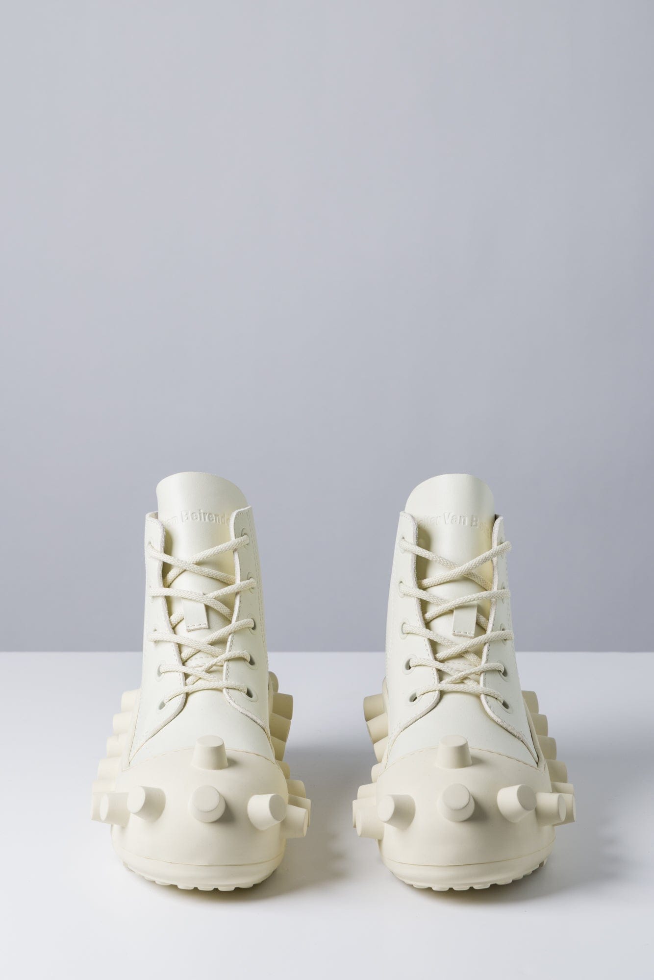 Walter Van Beirendonck Mid Boom Boots in Milk front