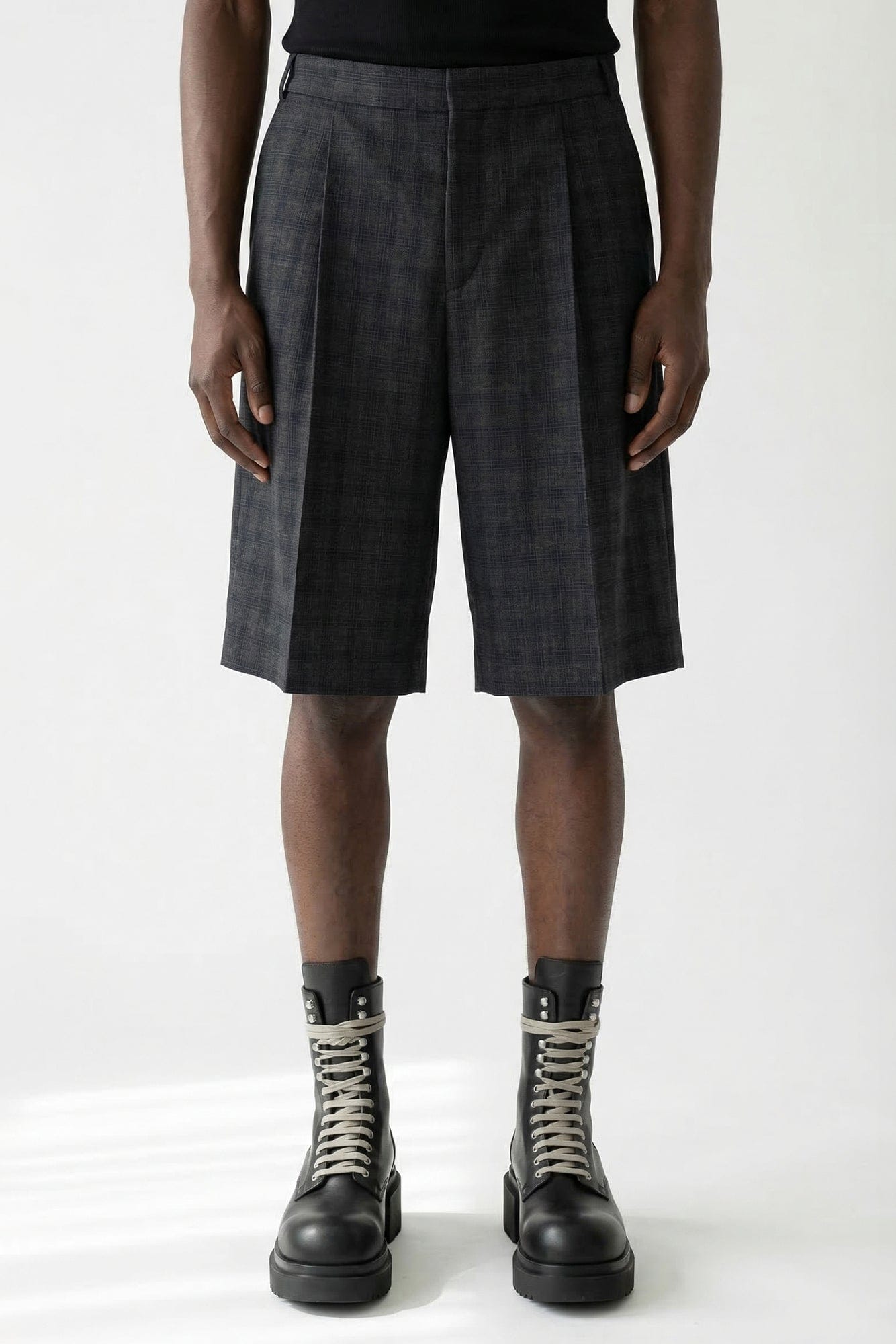 Walter Van Beirendonck Star Knee Pants in Navy Blue