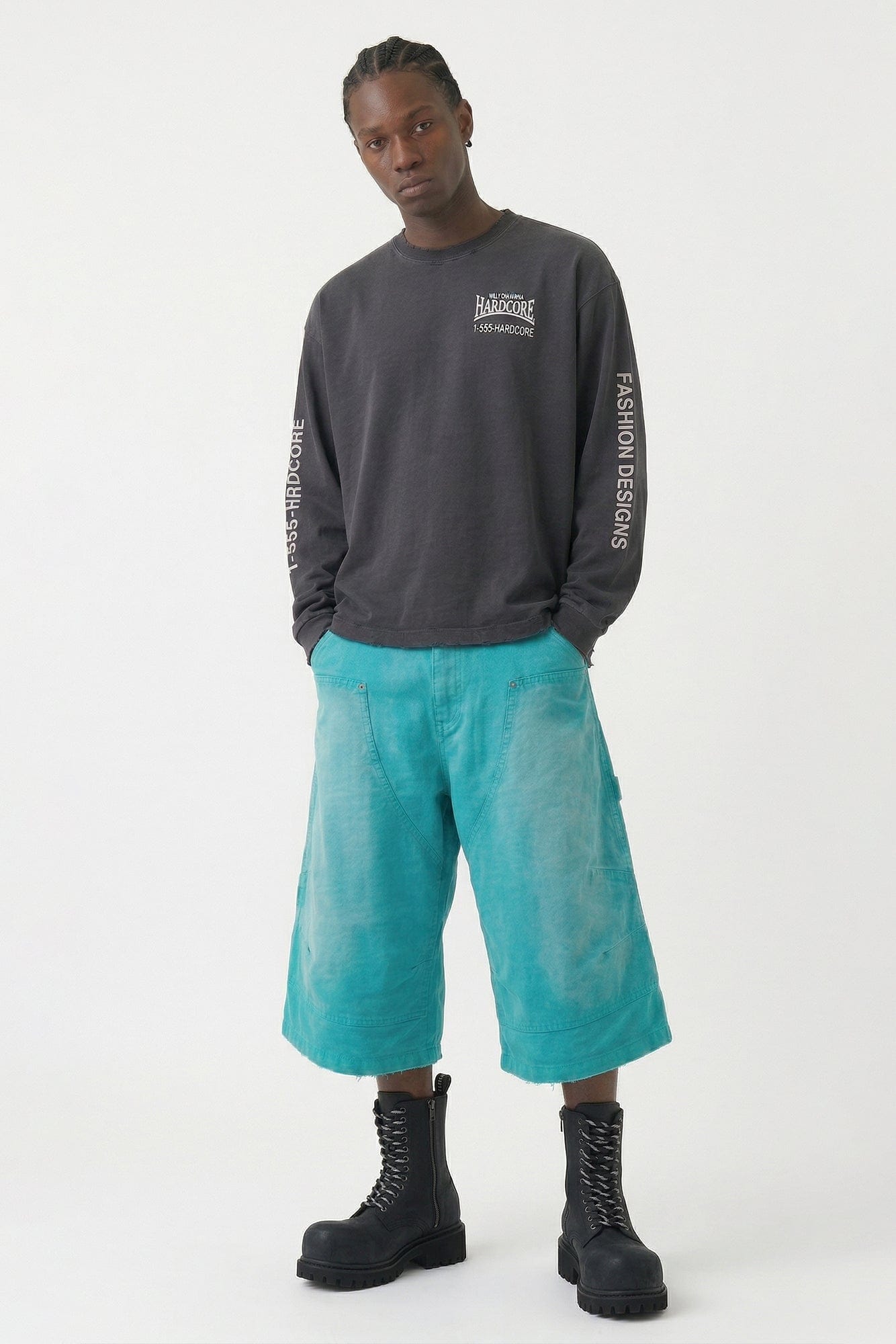 Willy Chavarria Hardcore Buffalo LS Tee full look