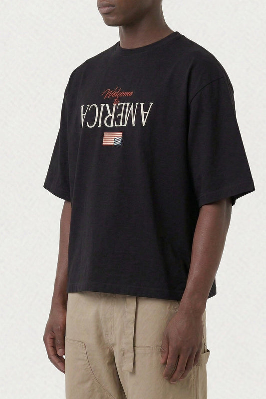 Willy Chavarria Welcome to America Buffalo Tee side