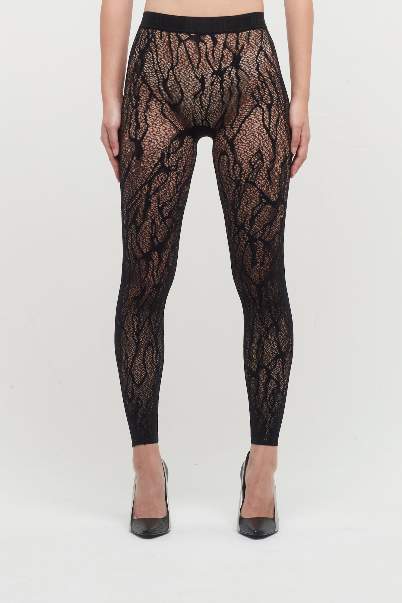 Wolford Snake Lace Tights Leggings