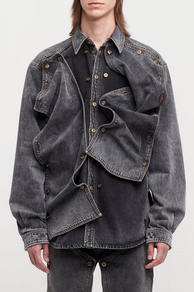 タイムセール❣️【完売品】denim over shirt jacket Y-Project_FW23_Men-Snap-Off-
