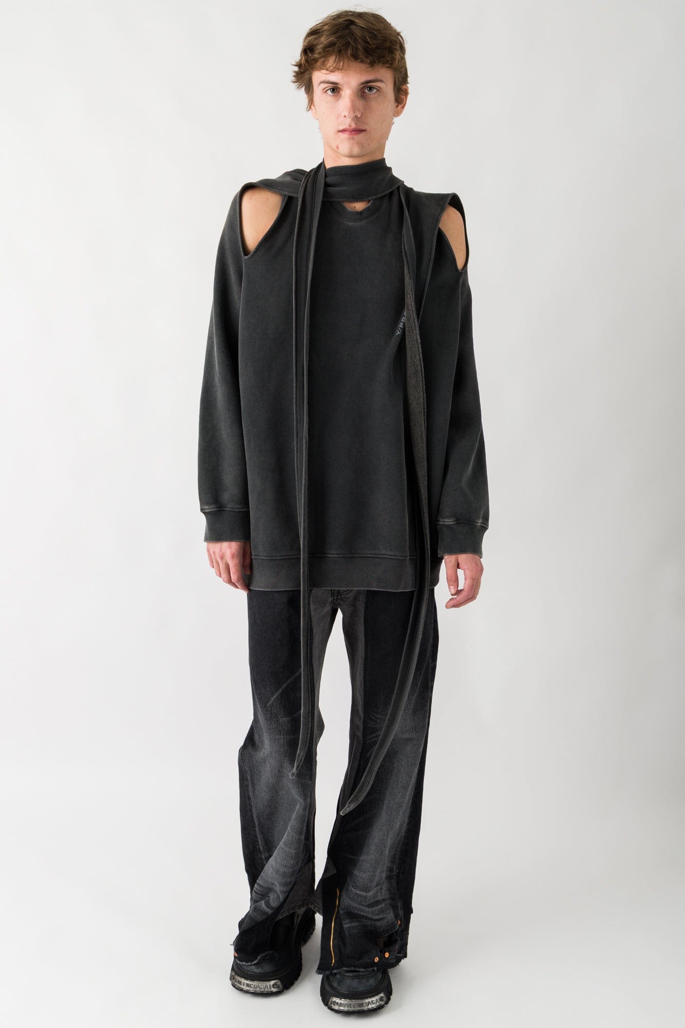 Y/Project Multiscarf Pinched Logo Sweatshirt