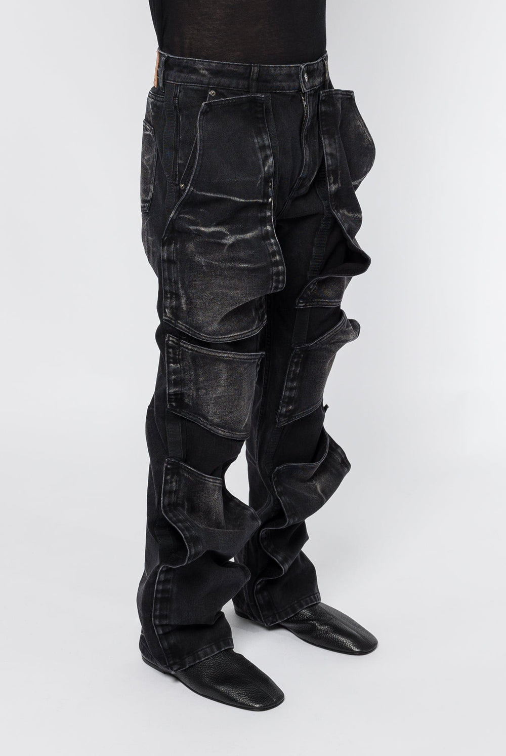 Y Project Velcro Multi Panel Jeans in Faded Black Black 29