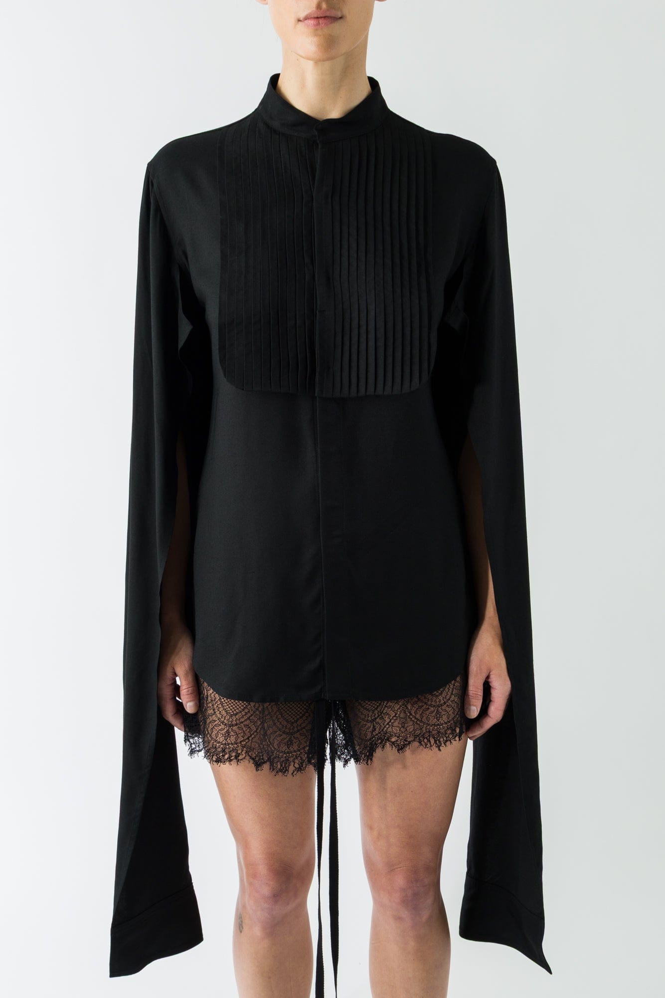 Yohji Yamamoto 2 Layered SLV Pintuck Blouse