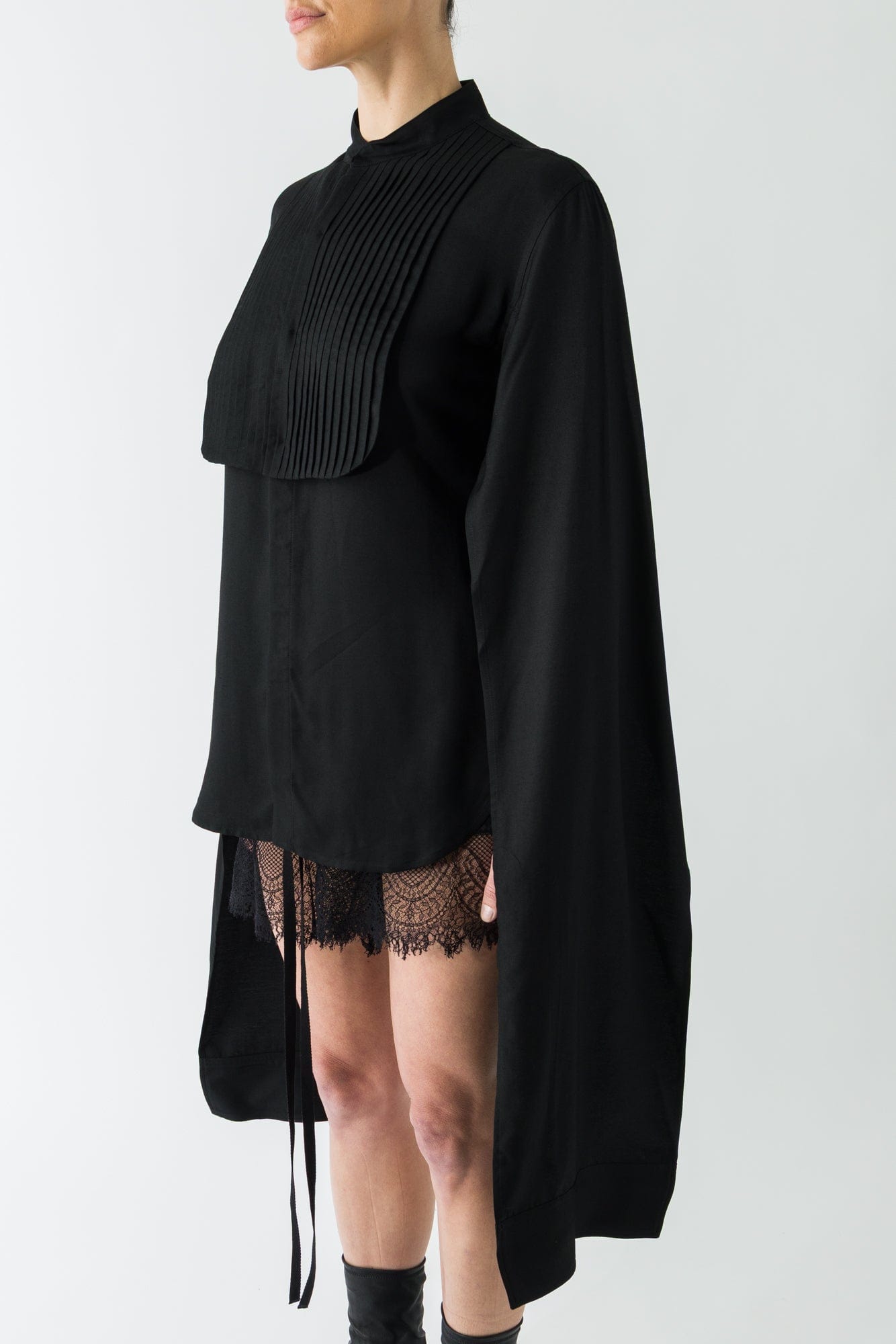 Yohji Yamamoto 2 Layered SLV Pintuck Blouse