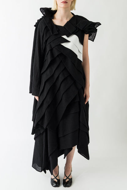 Yohji Yamamoto Cross Pleated Dress