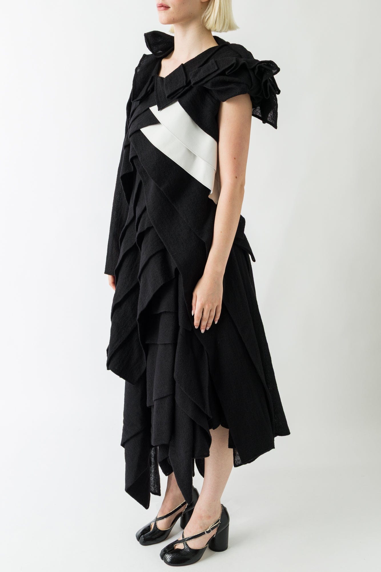 Yohji Yamamoto Cross Pleated Dress